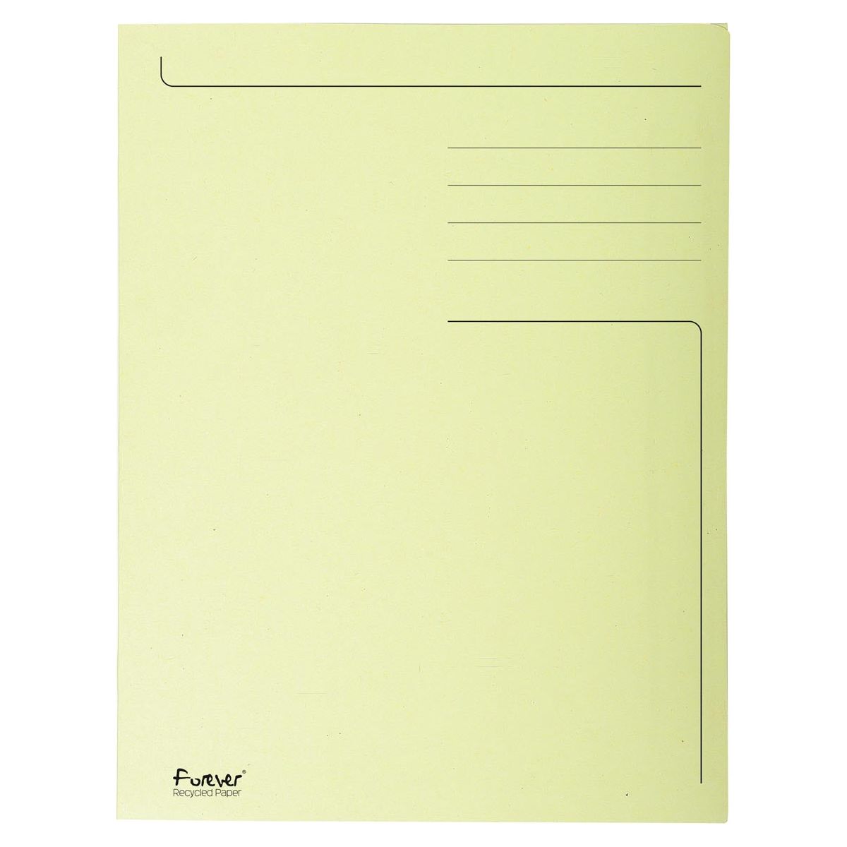 Exacompta - Dateiordnerfalkldyne ft 24 x 35 cm (für FT -Folio), Gelb, Packung von 50 Teilen