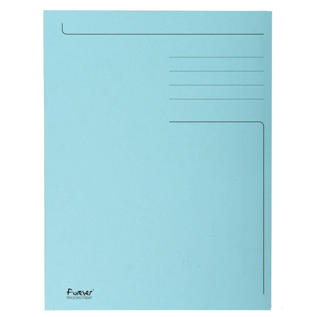 Exacompta - file folder Foldyne ft 24 x 35 cm (for ft folio), light blue, pack of 50 pieces