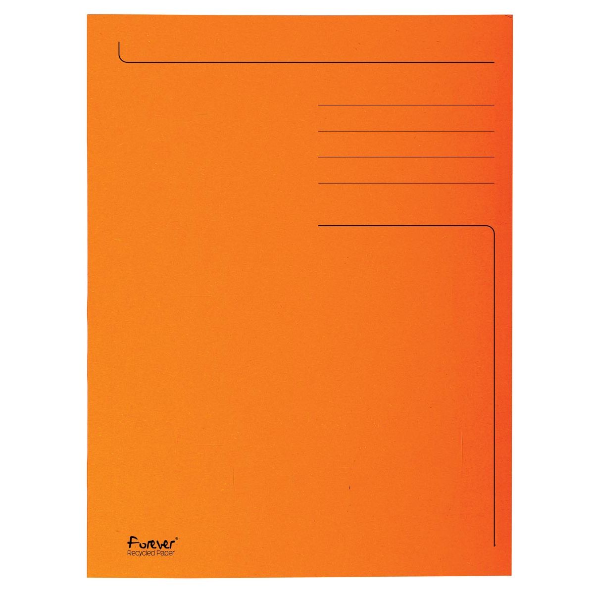 Exacompta - file folder Foldyne ft 24 x 35 cm (for ft folio), orange, pack of 50 pieces