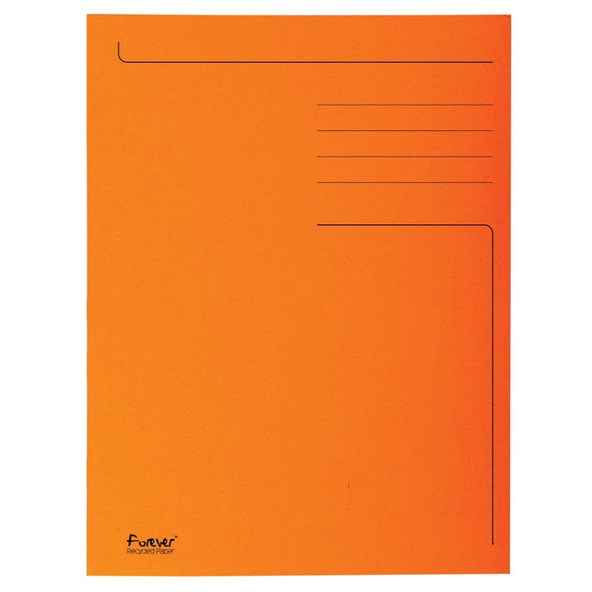 Exacompta - file folder Foldyne ft 24 x 35 cm (for ft folio), orange, pack of 50 pieces