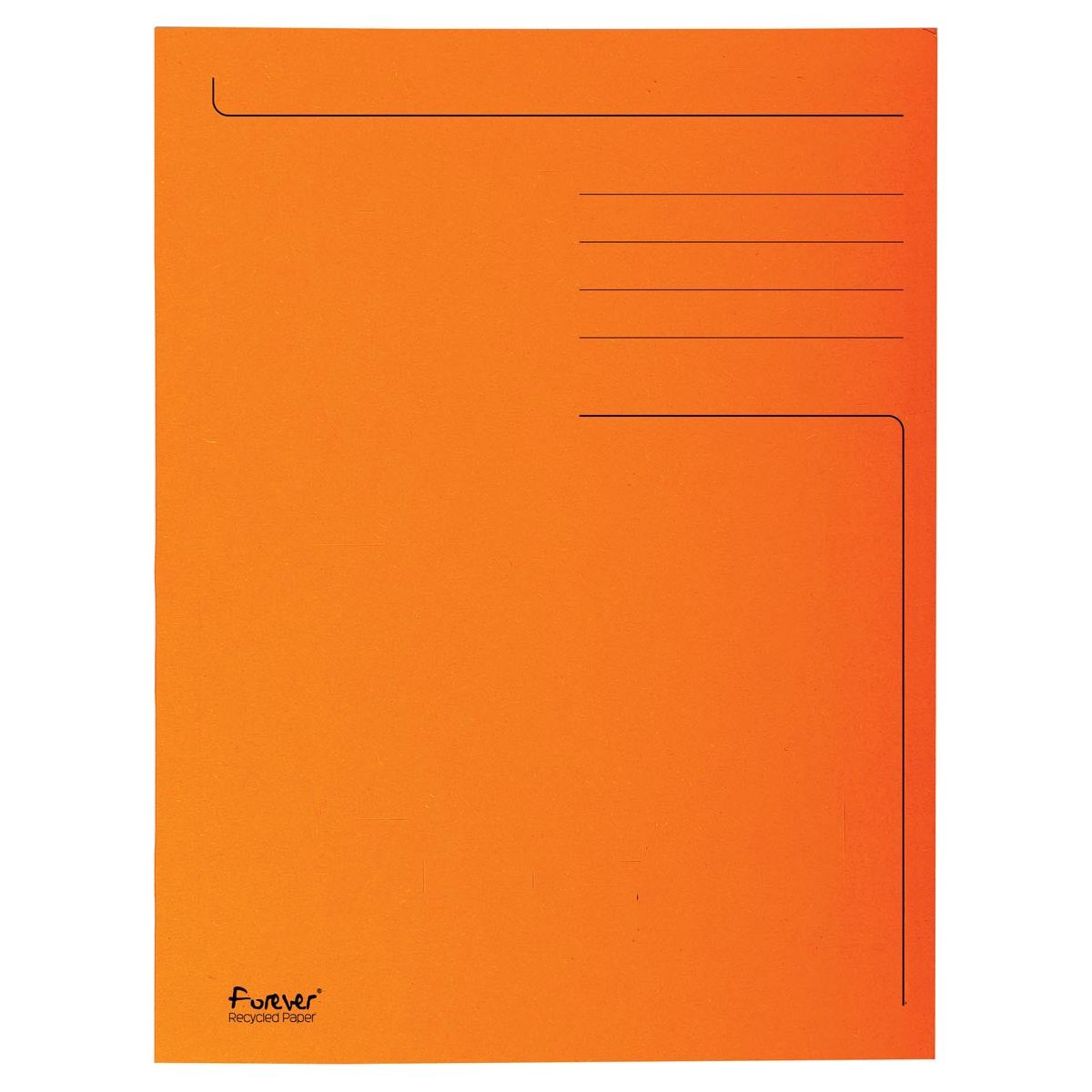 Exacompta - dossier de fichiers plidyne ft 24 x 35 cm (pour ft folio), orange, pack de 50 pièces