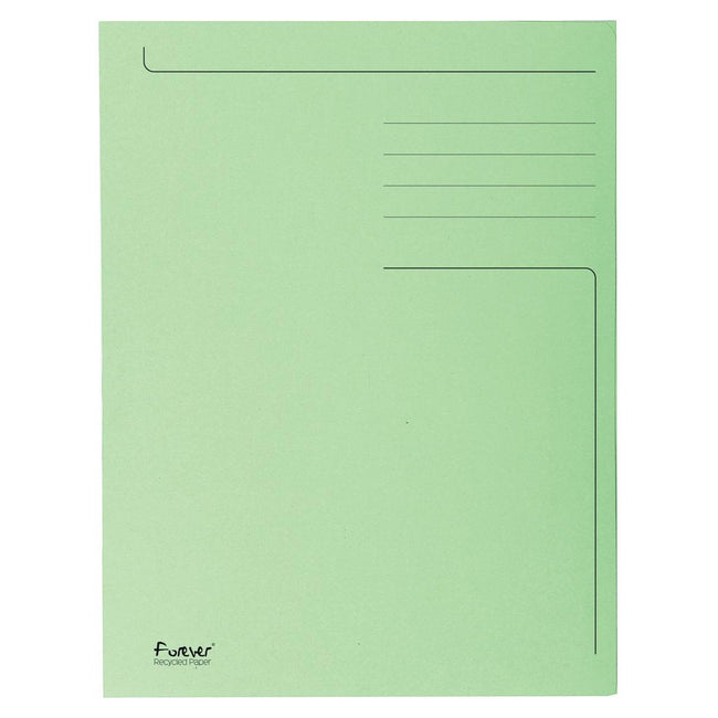 Exacompta - file folder Foldyne ft 23.7 x 34.7 cm (for ft folio), light green, box of 50 pieces