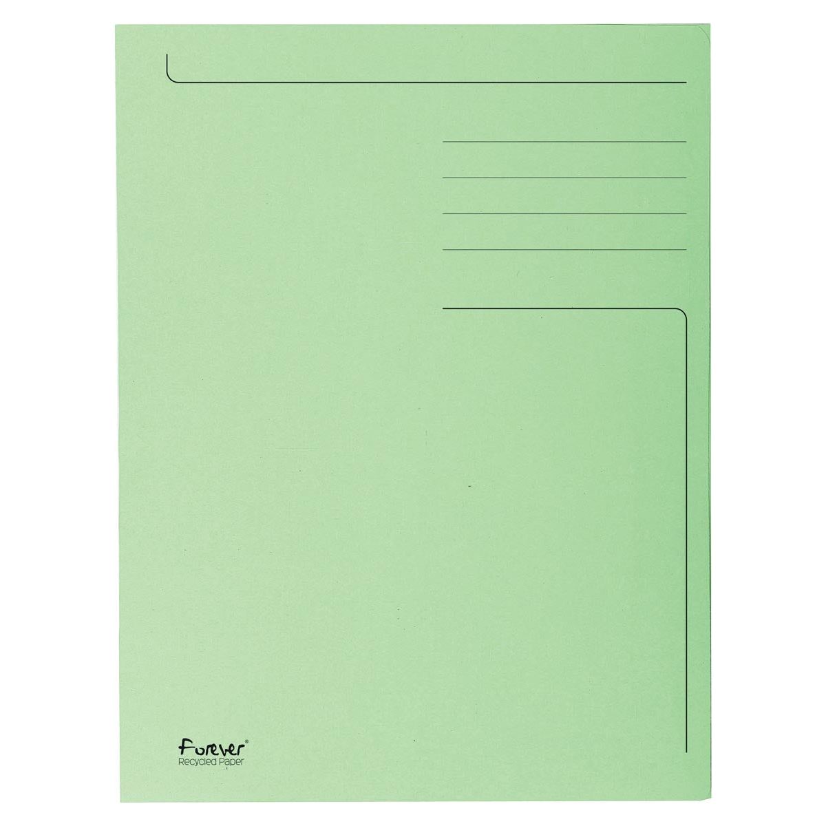 Exacompta - Foldyne FT -Dateiordner ft 23,7 x 34,7 cm (für ft Folio), hellgrün, Schachtel mit 50 Teilen