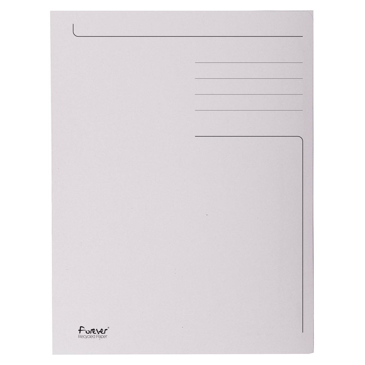 Exacompta - file folder Foldyne ft 24 x 35 cm (for ft folio), light gray, pack of 50 pieces