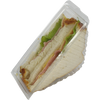Klika - Ampolla | caja de sándwich | PET reciclado | 165x64x80mm | transparente | 500 piezas