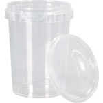 Klika - Pot | pp | 550 ml | mit Deckel | Ø95mm | Transparent 347 Stücke