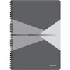 Leitz - notebook, ft A4, cover in PP, ruled, gray