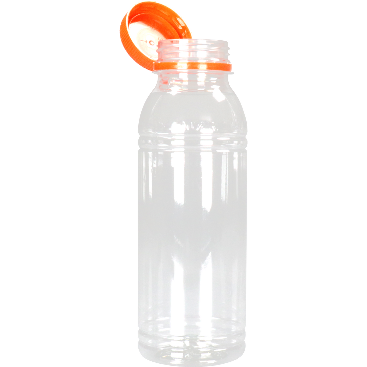 Klika - Flasche | Haustiere | Recyceltes Haustier | mit fester Kappe | 330 ml | Transparent/orange | 180 Stücke