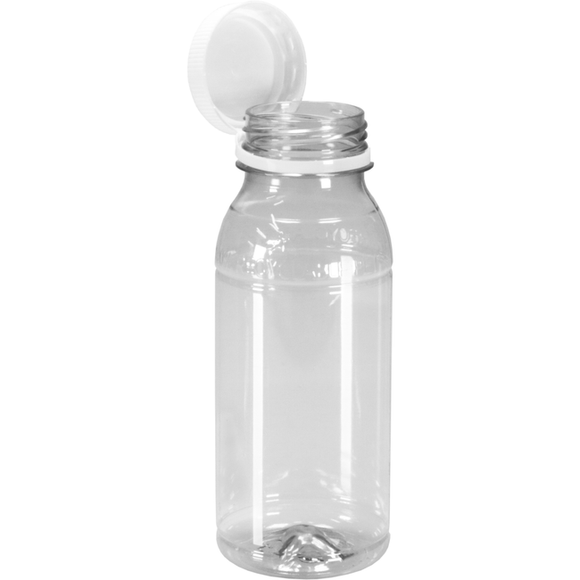 Klika - Flasche | Haustiere | Recyceltes Haustier | mit fester Kappe | 250 ml | Transparent/weiß 22 Stücke