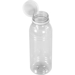 Klika - Flasche | Haustiere | Recyceltes Haustier | mit fester Kappe | 330 ml | Transparent/weiß 20 Stücke