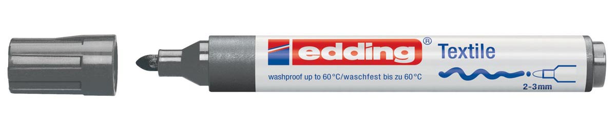 Edding - Marqueur textile 4500 rond 2-3mm gris