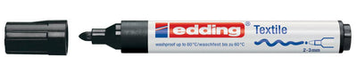 Edding - Pennarello per tessuti 4500 rotondo 2-3 mm nero