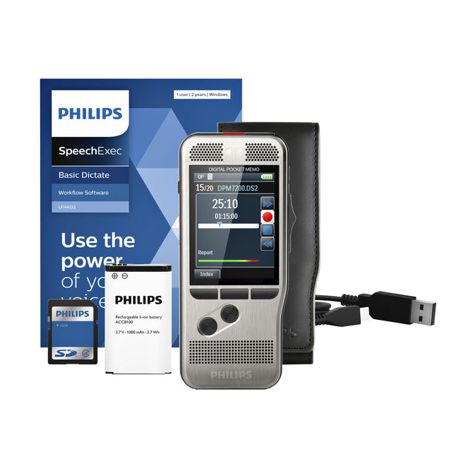 Philips - Máquina de dictado PocketMemo DPM7200