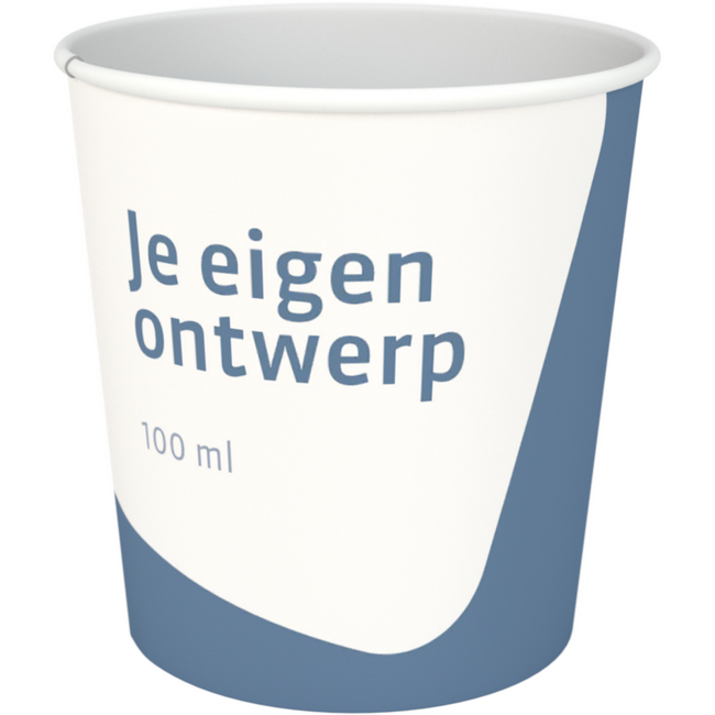 Klika - Espressobeker | Ihr eigenes Design Karton + PE | Einzelne Wände 100 ml | 4oz | 61 mm | 1000 Stücke