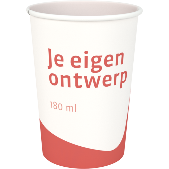 Klika - Kaffeetasse | Ihr eigenes Design Karton + PE | Einzelne Wände 180 ml | 7,5oz | 92mm | 1000 Stücke