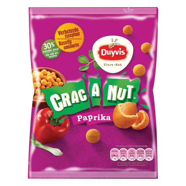 Duyvis - Nuts Crac A Nut Paprika, Sac de 200 grammes