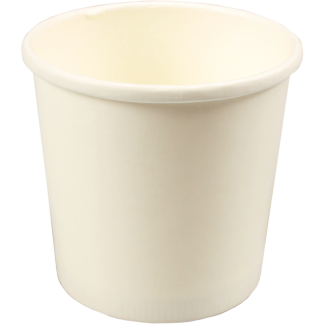 Klika - Tasse de soupe | Cardboard + PE | 300 ml | 12oz | Blanc | 500 pièces