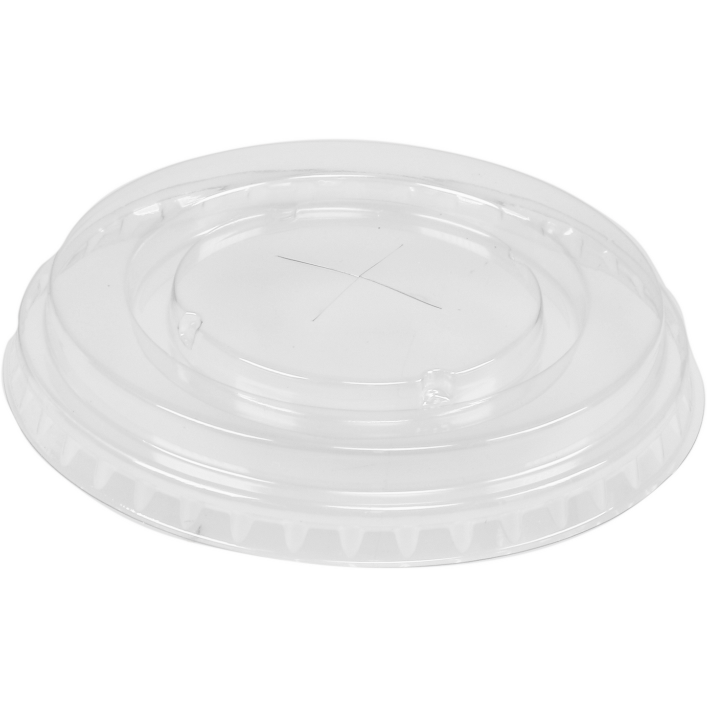 Klika -  Deksel | sapbeker | Gerecycled PET | vlak met kruisgat | Ø95mm | transparant | 800 stuks