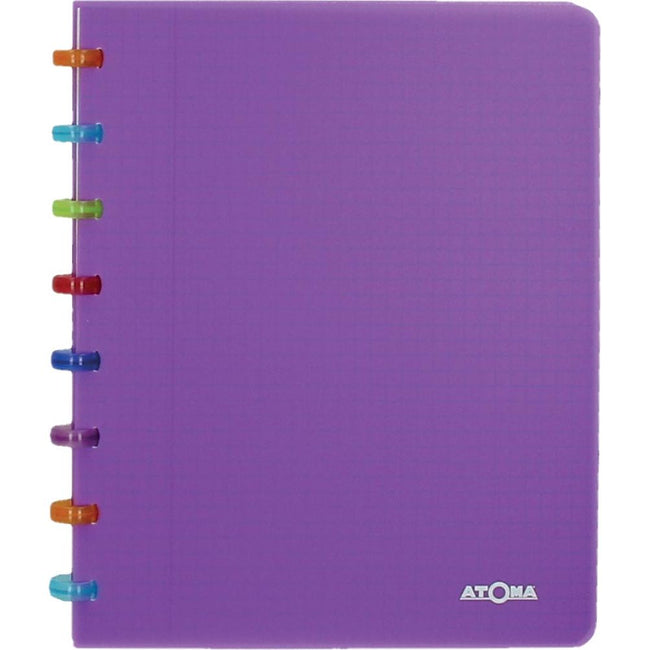 Atoma - Carnet Tutti Frutti, ft A5, 144 pages, ligné, violet transparent