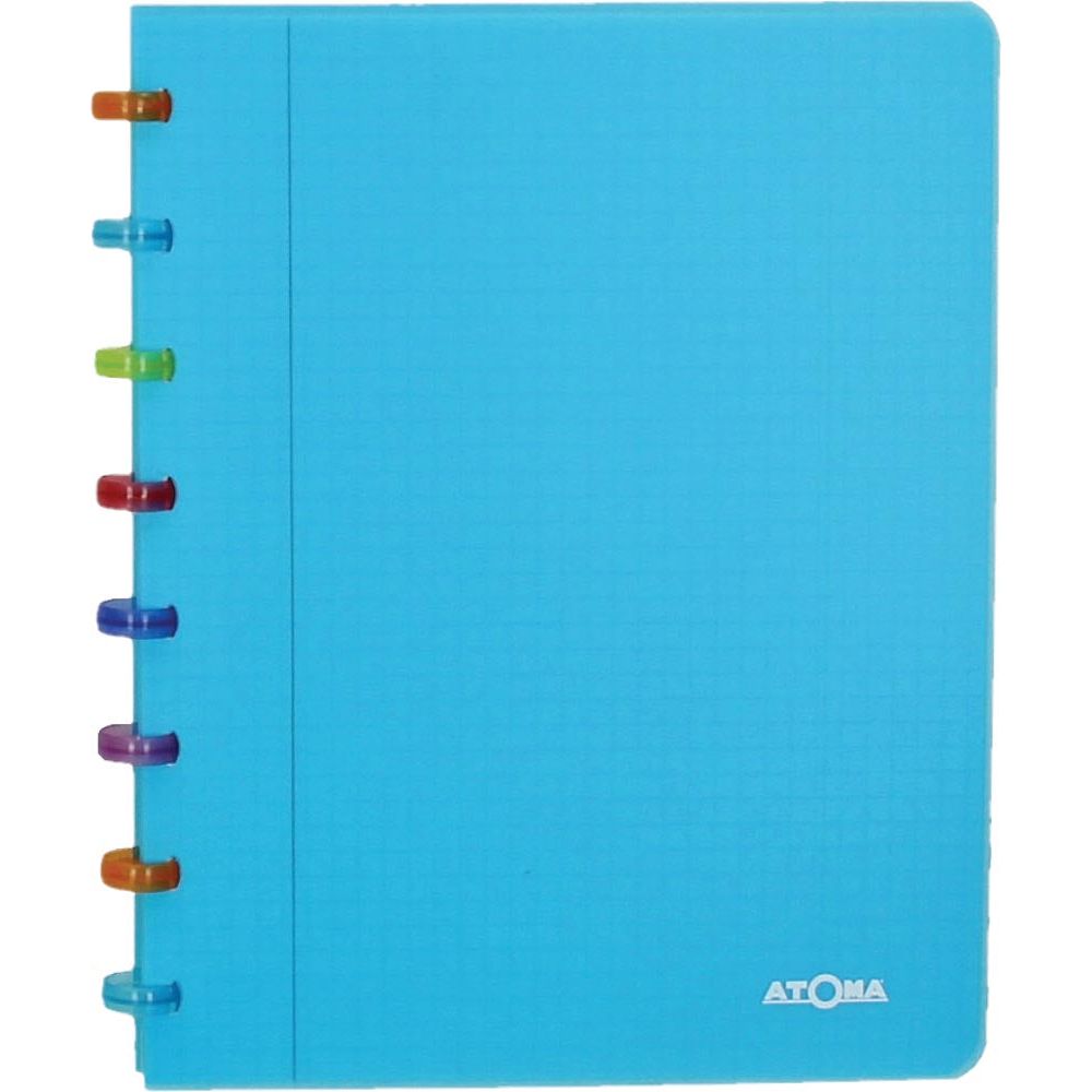 ATOMA - Script Tutti Frutti, Ft ​​A5, 144 pages, damier 5 mm, turquoise transparente