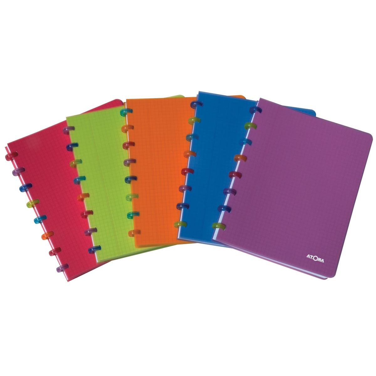 Atoma – Tutti Frutti Notizbuch, ft A5, 144 Seiten, kariert 5 mm, verschiedene Farben