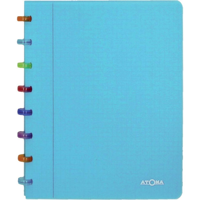 Atoma - Carnet Tutti Frutti, ft A5, 144 pages, à carreaux commerciaux, bleu transparent
