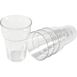 Verre DePA® - ® Verre de bière | Réutilisable | Incassable | PETG | 280 ml | Transparent 24 pièces