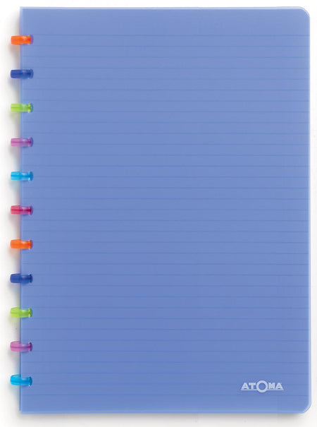 Quaderno Atoma - Tutti Frutti, ft A4, 144 pagine, quadretti 5 mm, blu trasparente