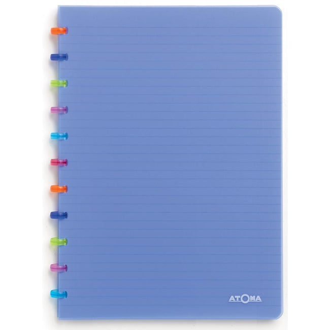 Atoma - Carnet Tutti Frutti, ft A4, 144 pages, quadrillé 5 mm, bleu transparent