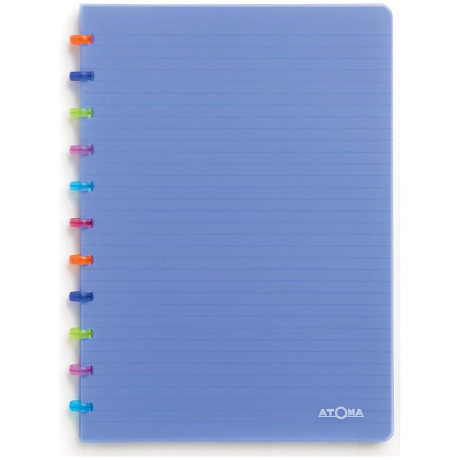 Atoma - Tutti Frutti schrift, ft A4, 144 bladzijden, geruit 5 mm, transparant blauw