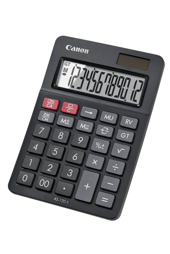Canon -  AS-120 II calculator Desktop Rekenmachine met display Zwart