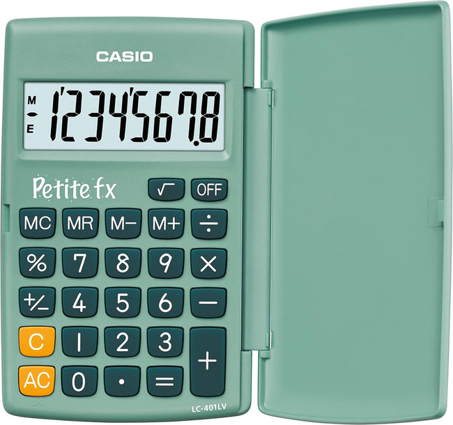 Casio -  zakrekenmachine Petite FX, groen