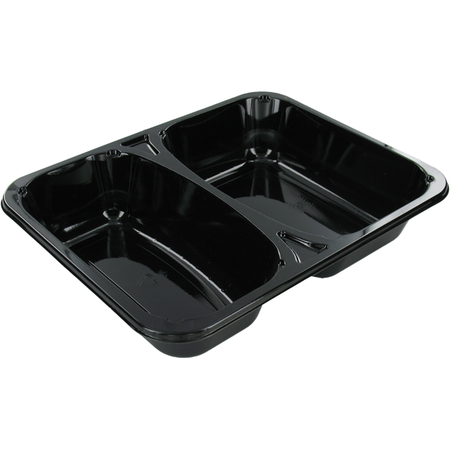Klika - Bak | CPET | 2 scomparti | 227x178x43mm| nero