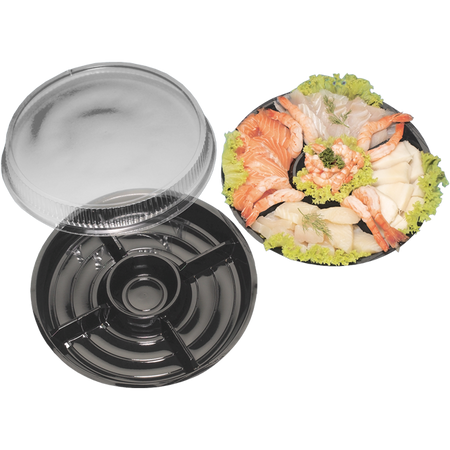 Klika - Coperchio | ciotola per fonduta | PET riciclato | rotondo | Ø260mm| 30 mm | trasparente | 200 pezzi