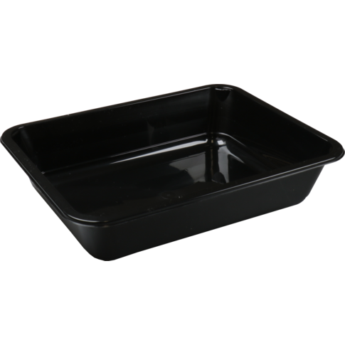 Klika - Bak | Pp | 1-profession 1300 ml | Injektionsformung Menubak | 228x177x50mm | Schwarz | 260 Stücke