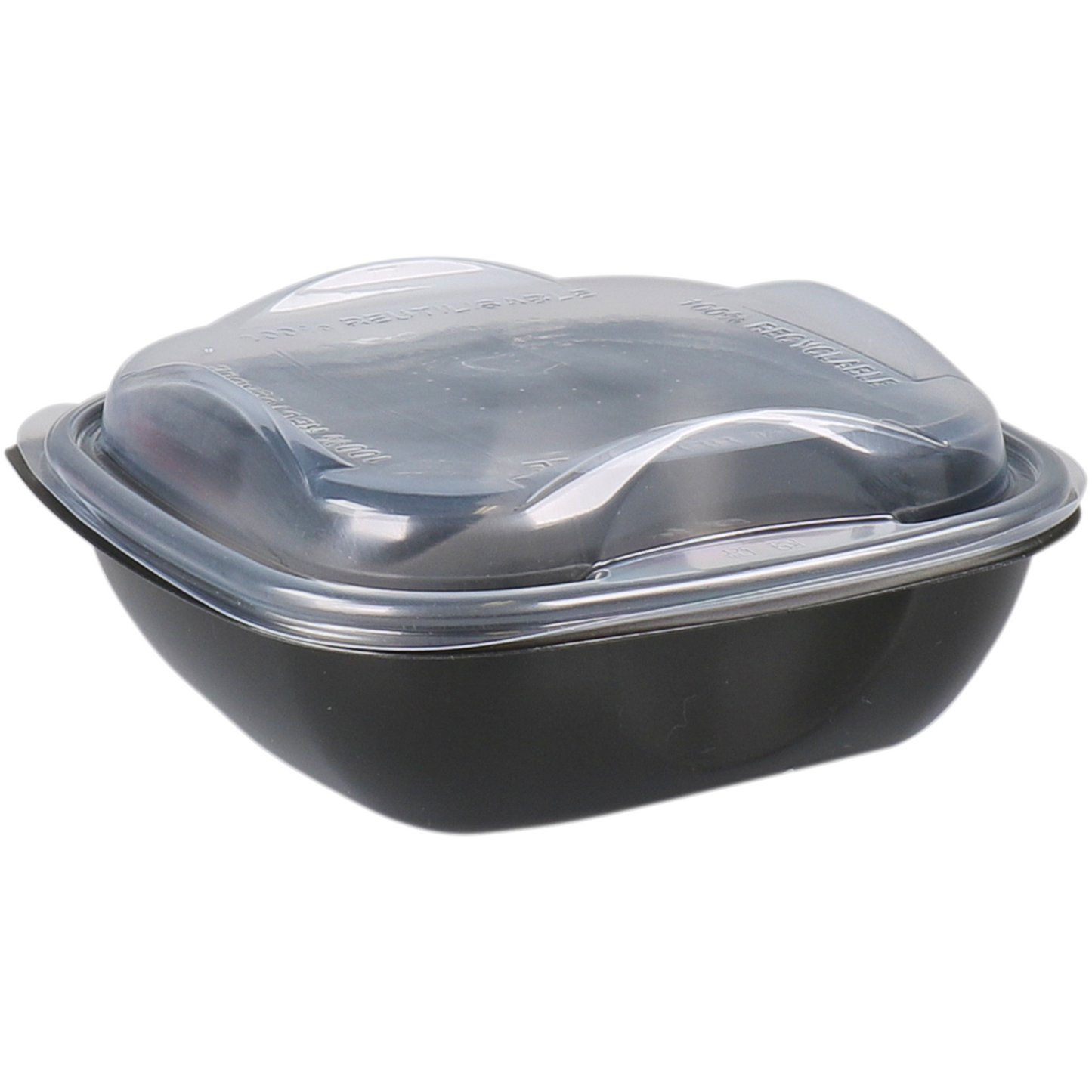 Lieferpaket - Backen | PP | 500ml | wiederverwendbar | inkl. Deckel | Essensbox | schwarz | 360 Stück
