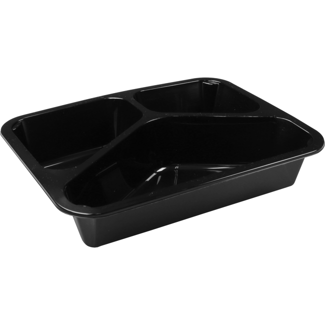 Klika - Bak | PP | 3 compartments | injection molding | menu bin | 228x178x45mm | black | 232 pieces
