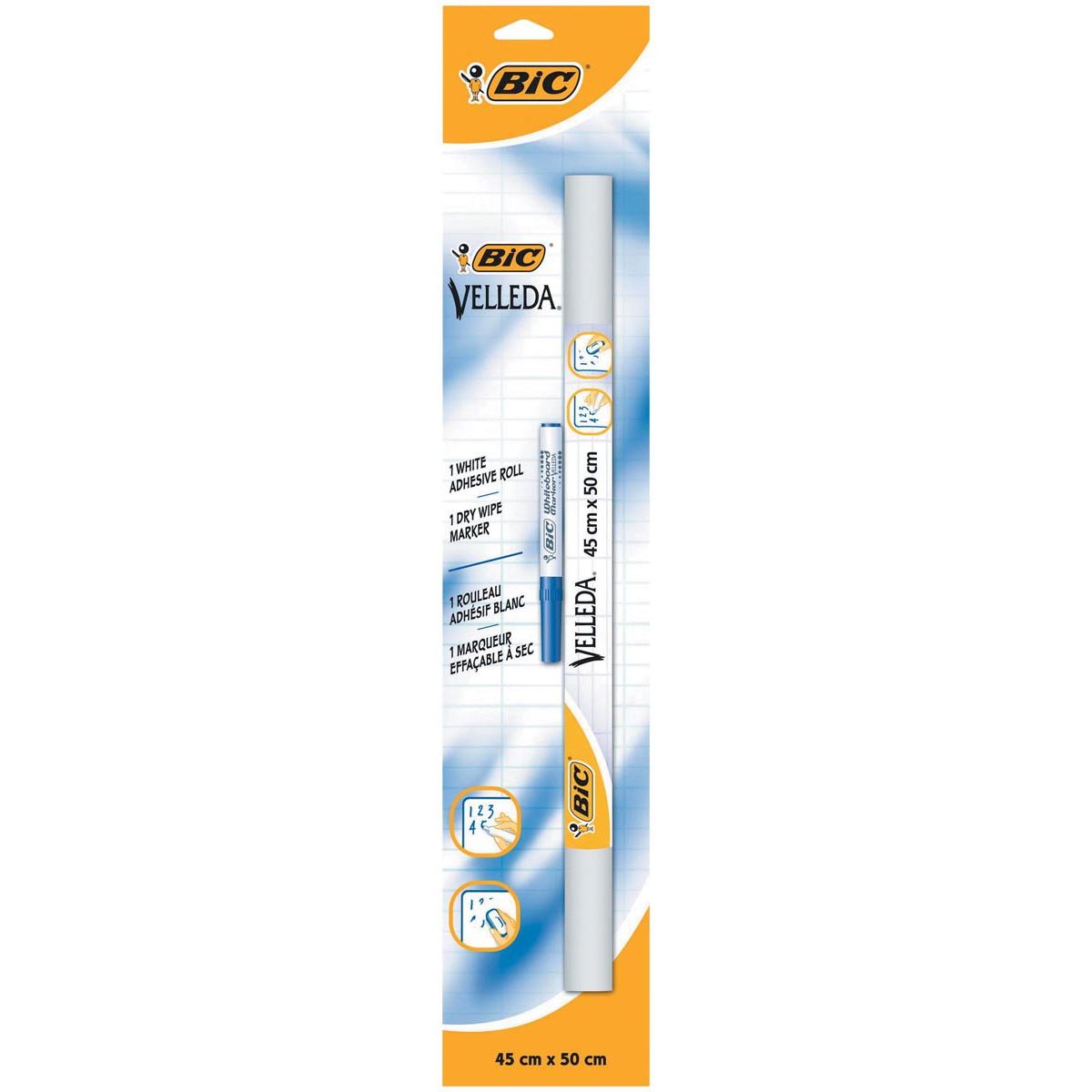 Velleda -  zelfklevende rollen (whiteboard vellen) Velled ft 45 x 50 cm