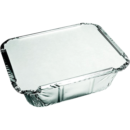 Klika -  Bak | Aluminium | 450ml | opstaande rand | incl. Deksel | 142x116x41mm | zilver | 250 stuks