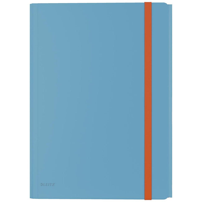 Leitz -  Cosy elastomap met 3 kleppen, met opbergvak met drukknoppsluiting, uit PP, ft A4, blauw