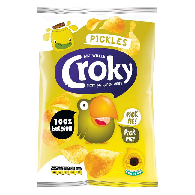 Croky - Croky chips pickles, zakje van 100 gram