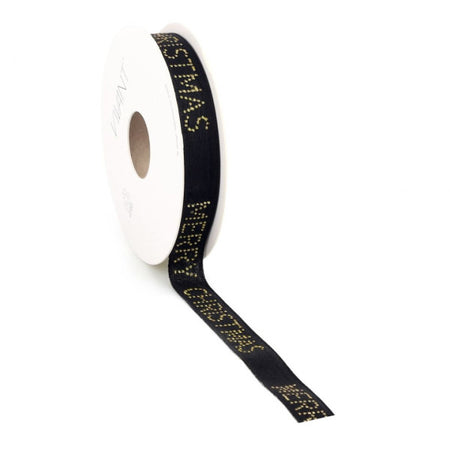Ribbon cotton MC DELUXE ribbon 15mm x 15 meters black