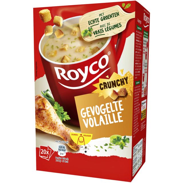 Royco - Suppengeflügel mit Croutons 20 Bags | Boxe eine 20 -Tasche