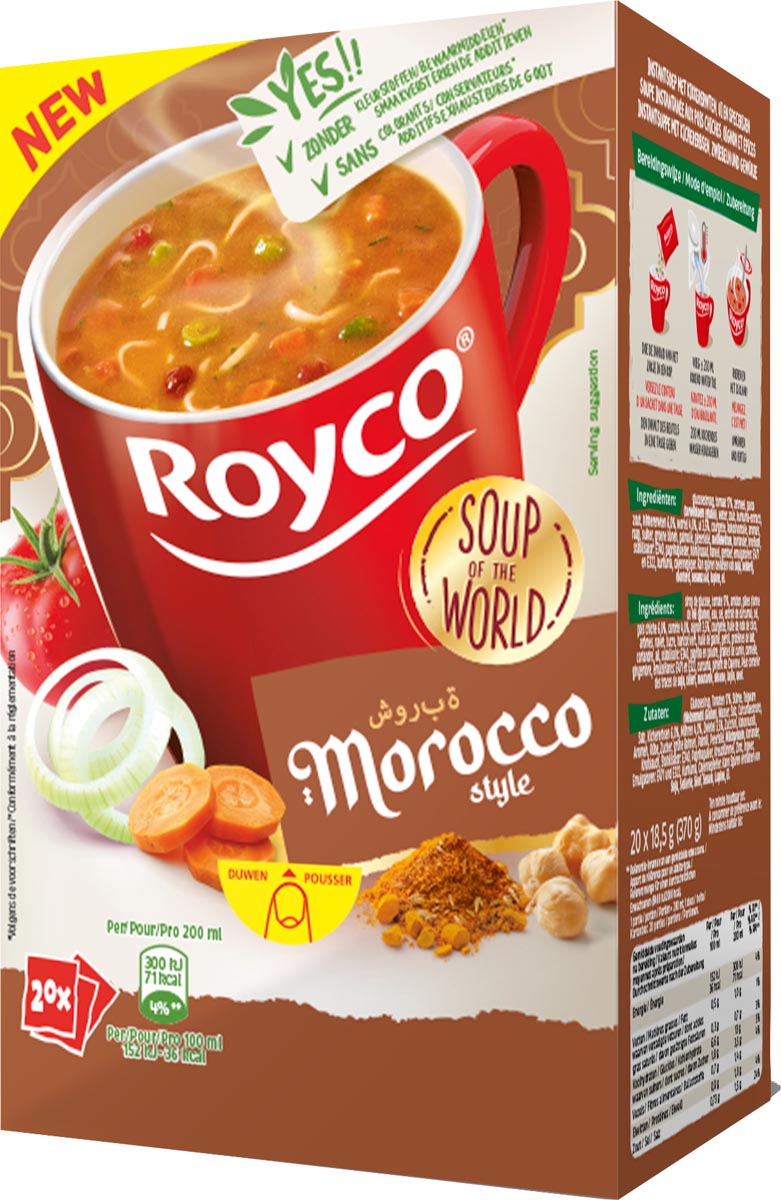 Royco - Minute Soup Morrocan Style, pak van 20 zakjes