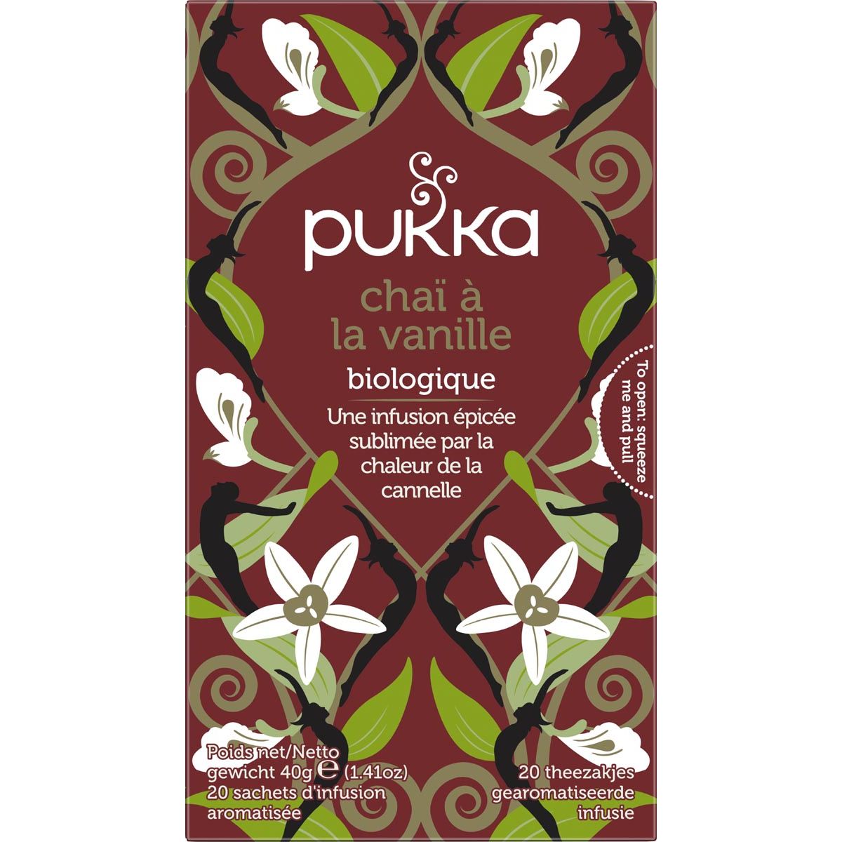 Pukka - Tea organic, Vanilla Chai, pack of 20 pieces