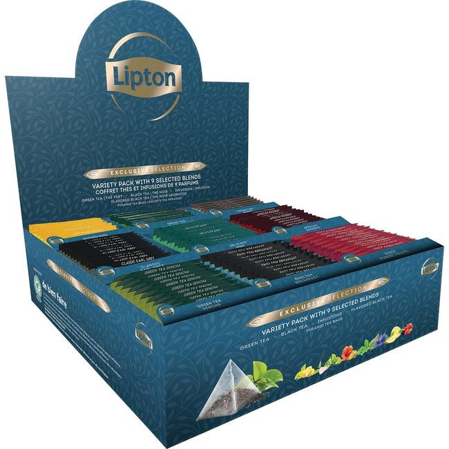 Lipton Tea Company -  thee assortiment Exclusive Selection, 9 smaken, display van 108 zakjes