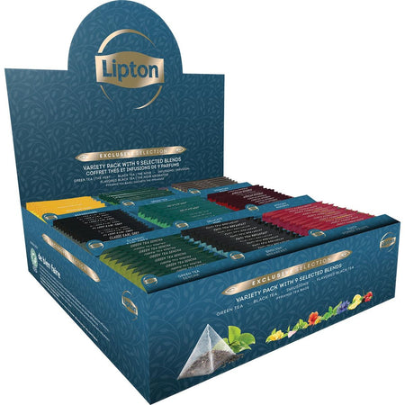 Lipton Tea Company - gamme de thés Sélection Exclusive, 9 saveurs, présentoir de 108 sachets