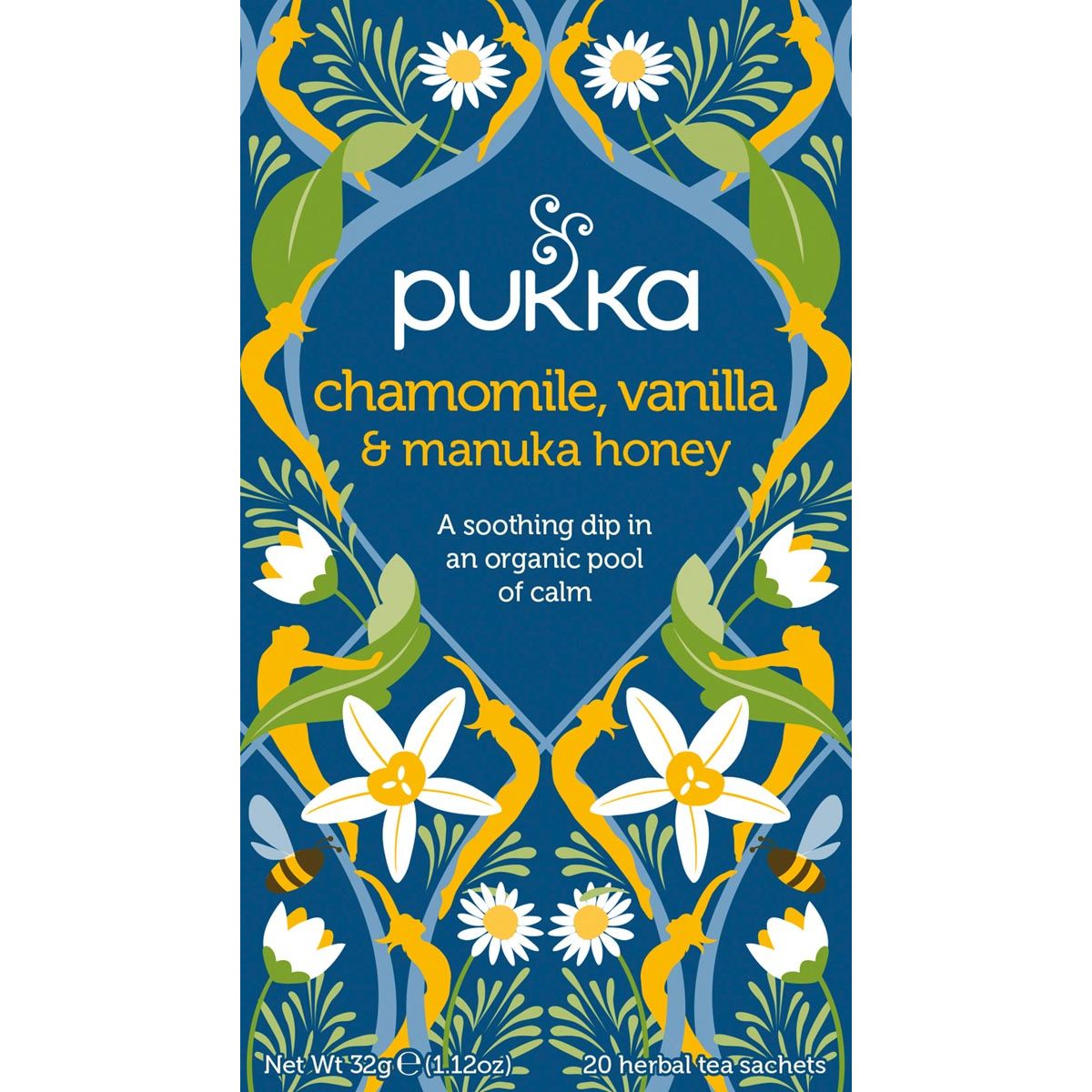 Pukka - té orgánico, manzanilla y vainilla, paquete de 20 piezas