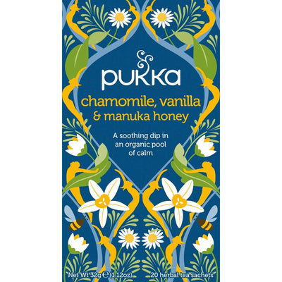 Pukka - té orgánico, manzanilla y vainilla, paquete de 20 piezas