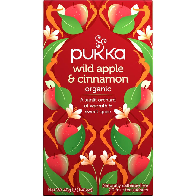 Pukka - thee bio, Wild Apple - Cinnamon, pak van 20 stuks